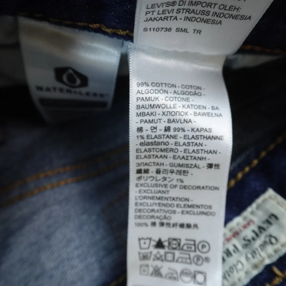 Levis Jeans Mens 28X30 Dark Blue Denim Pants 501 Straight Button Fly Premium